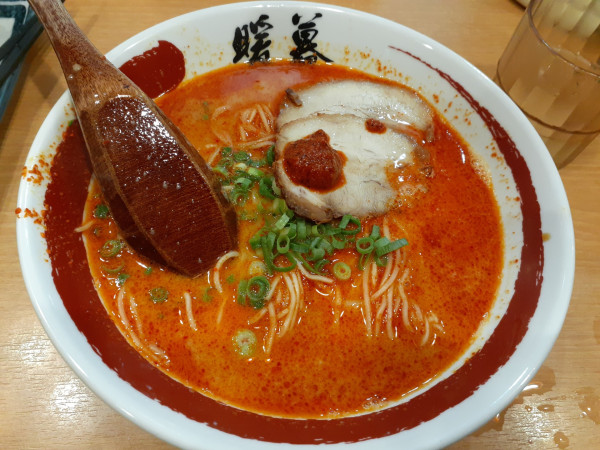 「Bセット、烈火ラーメン、激辛、替玉4」@ラーメン 暖暮 町田店の写真