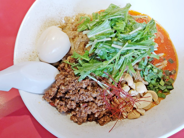 「汁なし担担麺（花椒多め）＋味玉」@らーめん・つけめん こてんぱんの写真