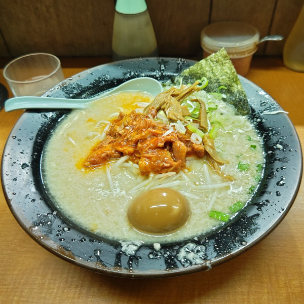 「ホルモンメン」@屋台ラーメンとんこつ貴生 稔台店の写真