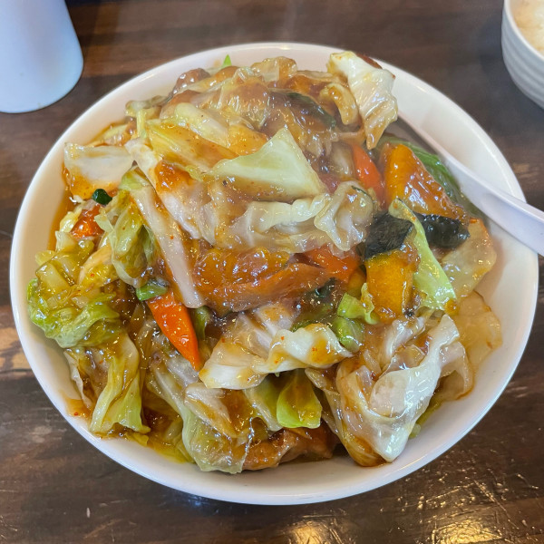 「スタミナ冷やしW(2玉)+具増し+半ライス」@スタミナラーメン がむしゃの写真