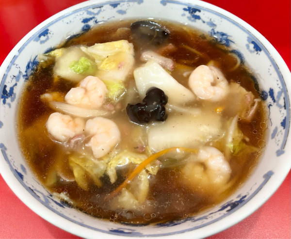 「蝦仁麺　850円」@中華料理 萬福の写真