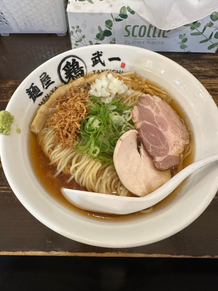 「冷やし鰹中華そば(麺大盛)」@濃厚鶏そば 麺屋武一 秋葉原店の写真