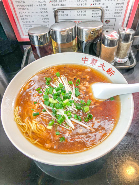 「大新ラーメン+半チャーハン」@中華大新 茅ヶ崎店の写真