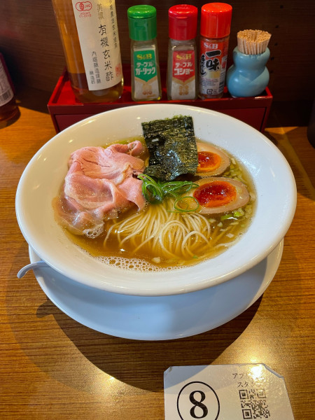 「味玉白ふじそば　970円」@荒町商店中華そば ふじやまの写真