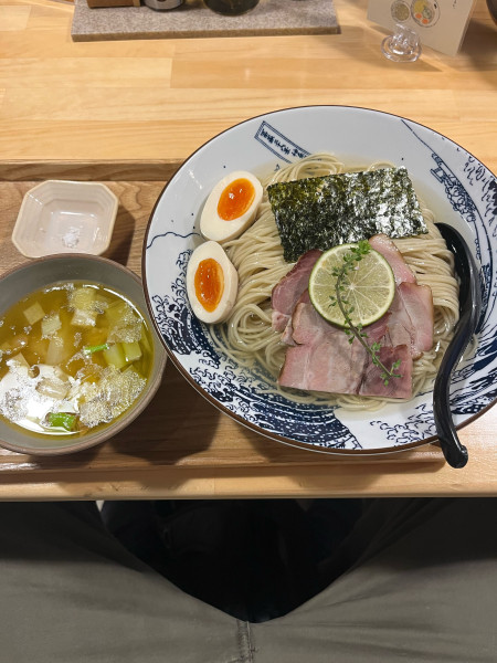 「塩特製昆布水つけ麺(1350円)＋特盛(200円)」@KUMAGAYA RAMEN STANDの写真
