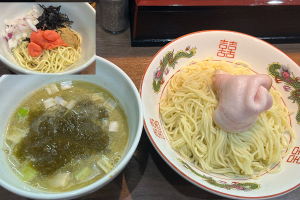 「【限定】煮干つけソバ+【限定】 明太子和え玉a.k.a.パスタ」@Noodle&Spice curry 今日の1番の写真