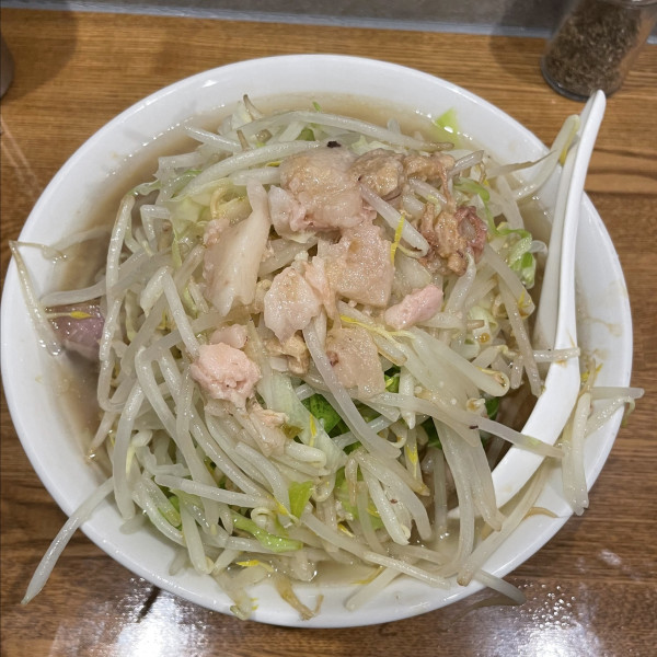 「太麺 ポン酢 1,500円 + 豚2枚 300円」@のスたの写真