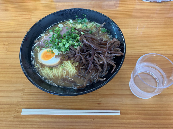 「豚骨ラーメン 中太硬め 900円」@豚骨ラーメン 新井商店の写真