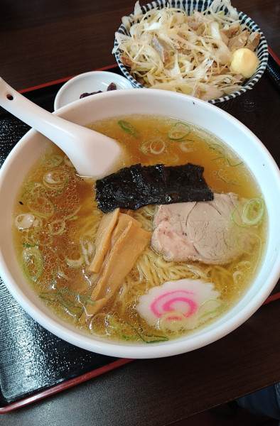 「塩ラーメン+チャーシュー丼」@美松の写真