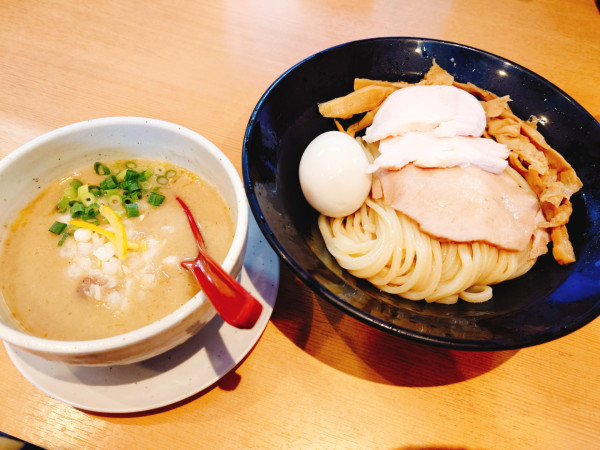 「鶏白湯つけ麺(塩)＋全部のせ」@麺堂 稲葉の写真