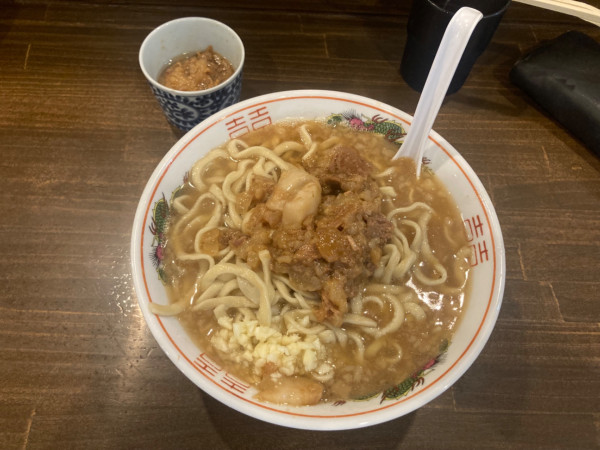 「ラーメン豚抜き870円」@男気らーめんアカギ 新田木崎店の写真