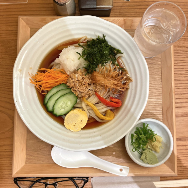 「納豆うどん」@星のうどん 庵 アトレ川崎店の写真