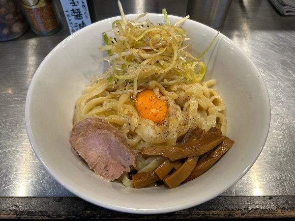 「リッチ釜玉中華そば」@釜玉中華そば ナポレオン軒 府中店の写真