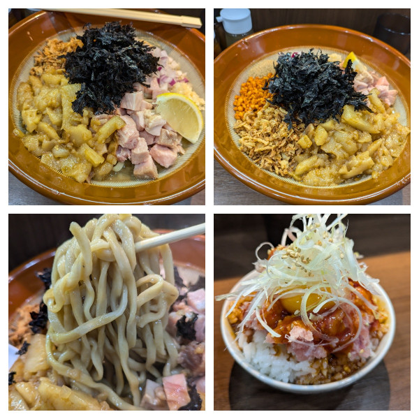 「【4周年コラボ限定】鷹の目謹製濃厚煮干まぜソバ➕ネギトロ丼」@Noodle&Spice curry 今日の1番の写真