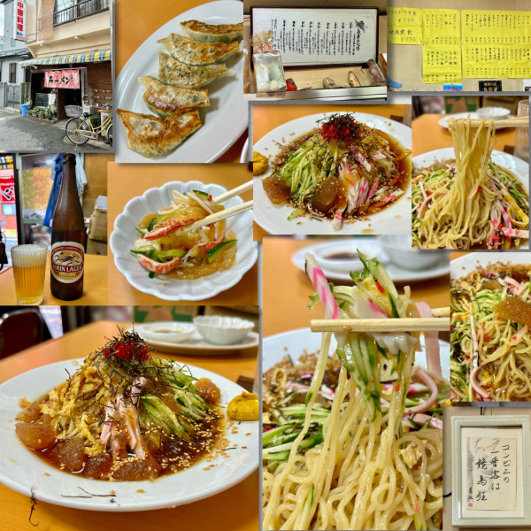 「餃子＆🍺→冷やし中華790円」@森よしの写真