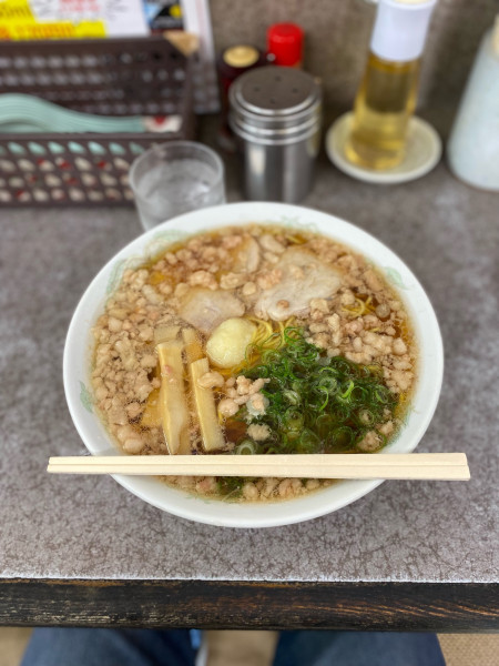 「中華そば大盛脂マシマシニンニクトッピング」@つたふじ 福山支店の写真