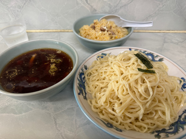 「半チャンつけ麺　大盛り」@丸長 宮原店の写真