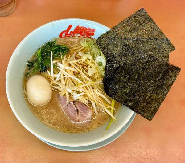 「醤油ラーメンネギ味玉（690＋150＋C）」@ラーメン山岡家 相模原店の写真