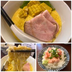 朝採れとうもろこしの冷がけ 1200円 ネギトロ丼