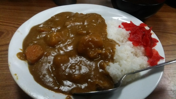 「カレーライス 並 430円＋みそ汁 50円」@うな達の写真