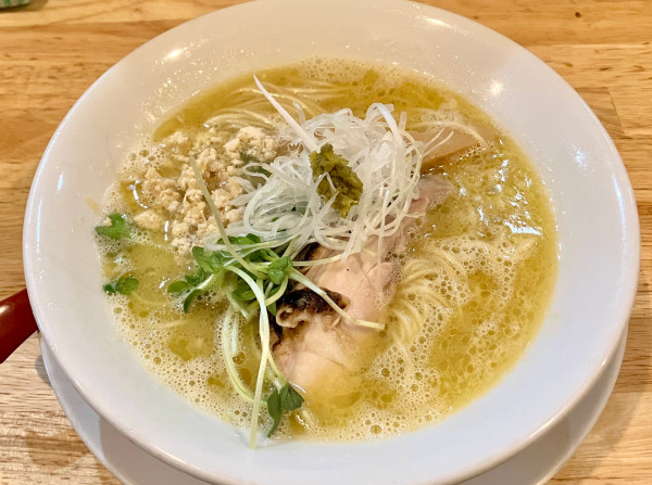 「とりそば (塩味細麺)　(+替玉)」@らーめん天神下 大喜の写真