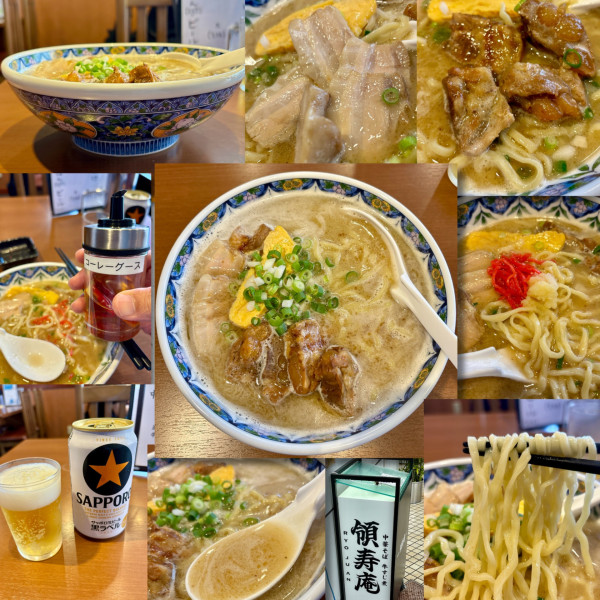 「肉増し中華そば1300円＋🍺」@中華そば 領寿庵の写真