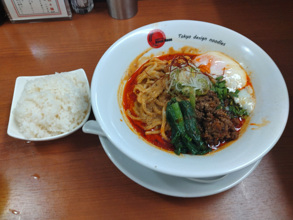 「汁なし担々麺¥1000+温玉¥100+追い飯¥100-」@Blood Moonの写真