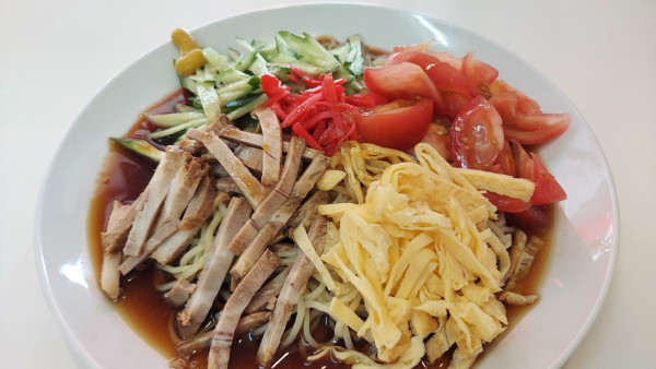 「冷やし中華 800円」@王ちゃんラーメンの写真