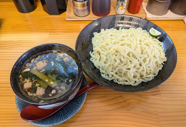「【限定B】醤油つけ麺，麺大盛り 1000円」@らーめん 志ん海の写真
