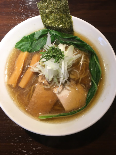 「アジ煮干し醤油中華そば(780円)」@志奈そば 田なか Secondの写真