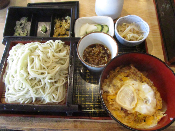 「もり蕎麦とミニかつ丼セット 1000円」@福やの写真