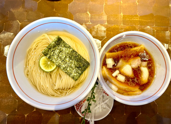 「昆布水つけ麺、薬味(1,000、80¥)」@特級鶏蕎麦 龍介 土浦学園通り店の写真