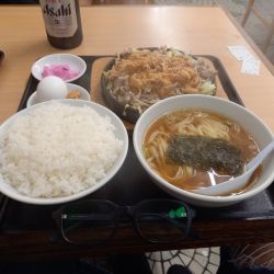 鉄板麵(ポーク焼肉ライス肉大盛)