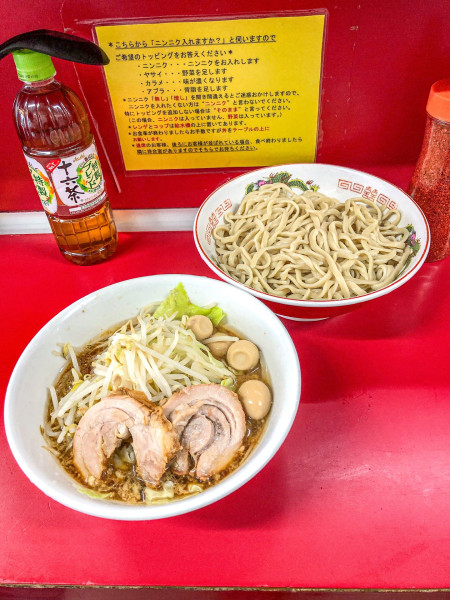 「小つけ麺（そのまま）」@ラーメン二郎 湘南藤沢店の写真