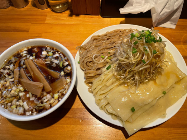 「焙煎ニ色つけ麺＋ネギ＋凄平麺」@らぁめん りきどうの写真