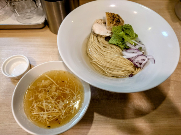 「つけ麺塩(麺少なめ、1100円)」@そば～じゅの写真
