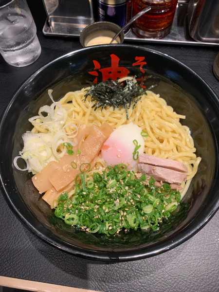 「辛味噌」@油そば専門店 まぜよ、麺 小倉店の写真