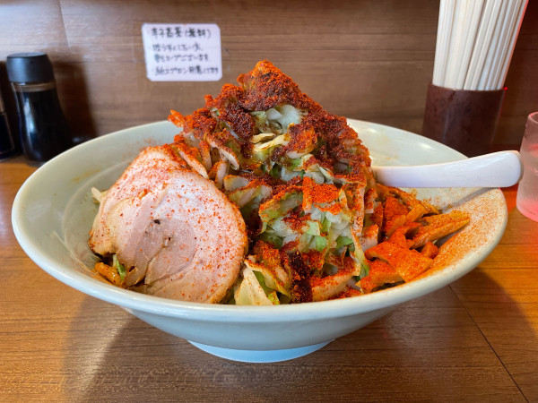 「汁なしカラフト＋野菜（大）」@麺通の写真