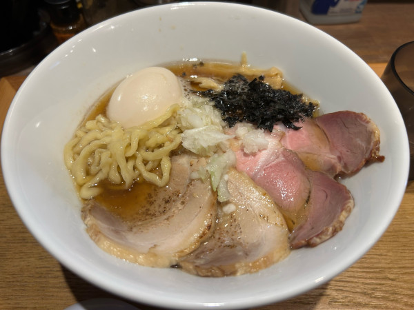 「特製清湯煮干し1300円、手揉み麺変更30円」@麺処 明りの写真