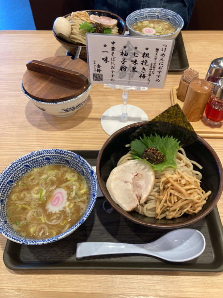「生七味つけ麺」@舎鈴 南柏店の写真