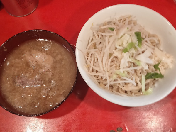 「小つけ麺ニンニク」@ラーメン二郎 府中店の写真