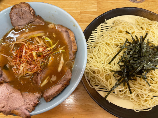 「ネギチャーシューつけ麺」@自家製麺 らーめん・つけ麺専門店 一本槍の写真