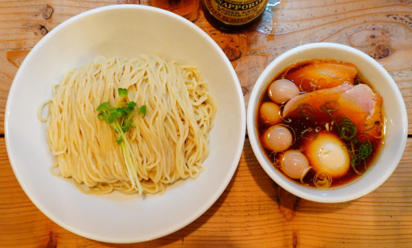 「【限定】鶏つけソバ 300＋味玉＋うずらの味玉＋ビール」@The Noodles & Saloon Kiriyaの写真