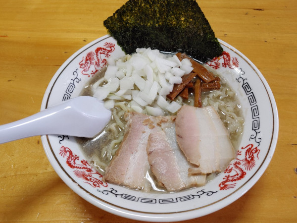 「背脂煮干中華　和え玉　800+200円」@福島屋の写真