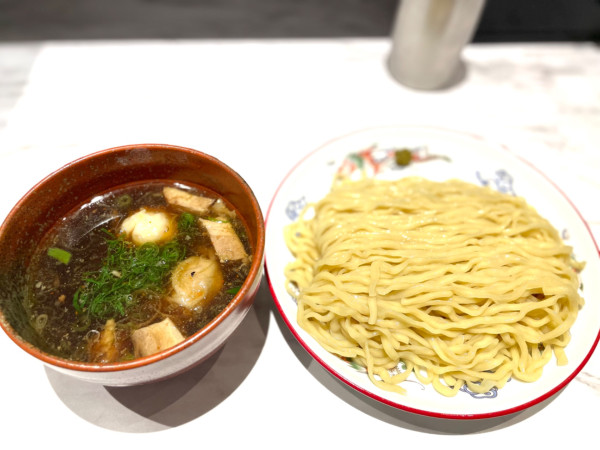 「つけそば＋肉、海老ワンタン各1」@Ramen  KURUMUの写真