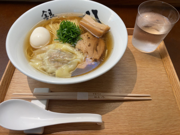 「ラビオリグルマンディーズ中華そば」@中華そば 銀座 八五の写真