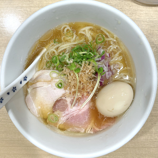 「【7月の限定麺】味玉貝と鰹の冷やしそば」@貝麺みかわの写真