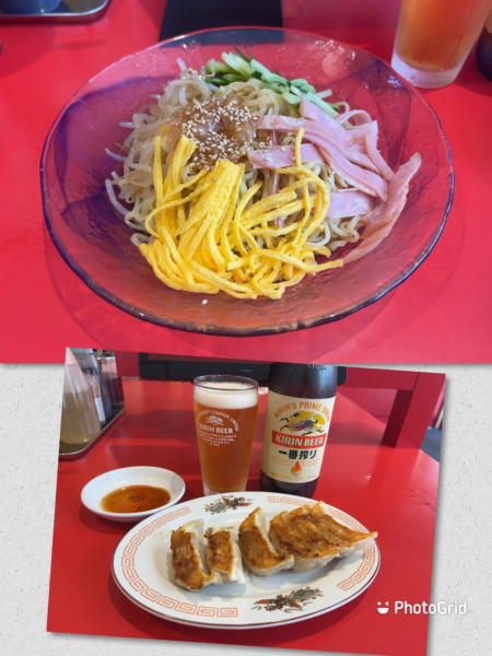 「五目冷やし中華 焼餃子セット」@大阪王将 松戸西口店の写真