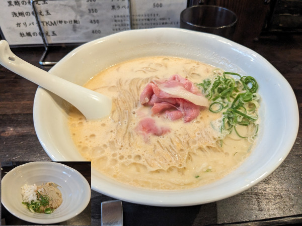 「金目鯛の一夜干しそば+牡蠣の和え玉（ハーフ）」@小田原丿貫の写真