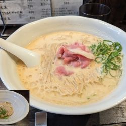 金目鯛の一夜干しそば+牡蠣の和え玉（ハーフ）